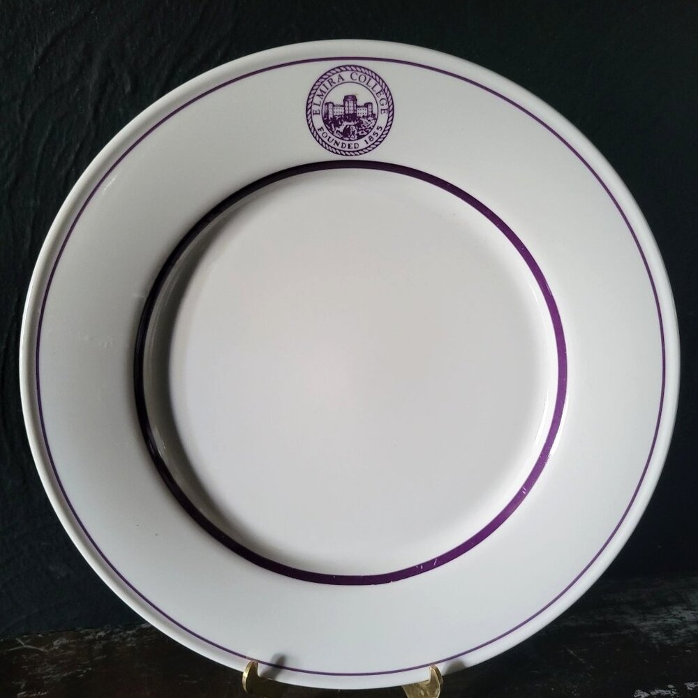 Vintage Oneida Classic Elmira College Seal Dinner Plate Restaurant Ware 11"